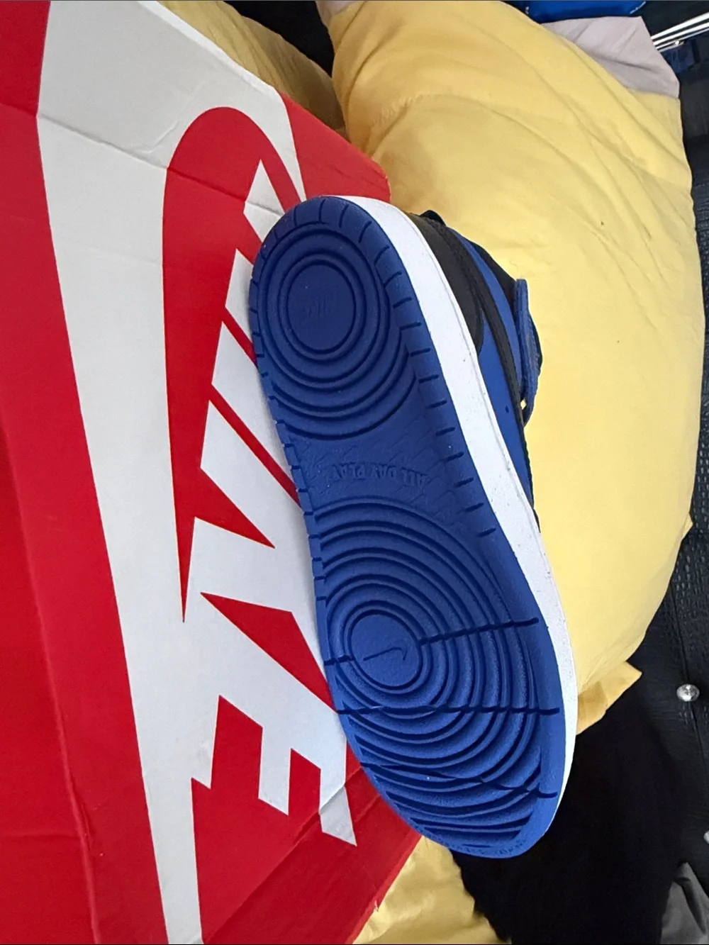 Nike Kids Mid-Top Sneakers in Royal Blue and Black